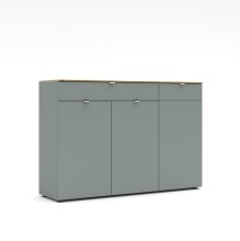 Sideboard >Bari< in Schilf grün, Spannplatte,...