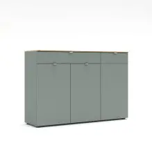 Sideboard >Bari< in Schilf grün, Spannplatte,...
