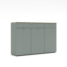 Sideboard >Bari< in Schilf grün, Spannplatte,...