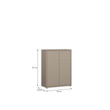 Schuhkommode >ALICE SPRINGS< in Taupe - 74,5x99,1x34,9cm (BxHxT)