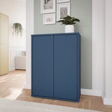 Schuhkommode >ALICE SPRINGS< in Nachtblau - 74,5x99,1x34,9cm (BxHxT)