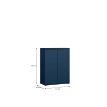Schuhkommode >ALICE SPRINGS< in Nachtblau - 74,5x99,1x34,9cm (BxHxT)