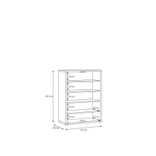 Schuhkommode >ALICE SPRINGS< in Nachtblau - 74,5x99,1x34,9cm (BxHxT)