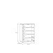 Schuhkommode >ALICE SPRINGS< in Buttergelb - 74,5x99,1x34,9cm (BxHxT)