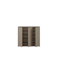 Schuhkommode >ALICE SPRINGS< in Taupe - 109,2x99,1x34,9cm (BxHxT)