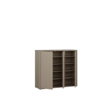 Schuhkommode >ALICE SPRINGS< in Taupe - 109,2x99,1x34,9cm (BxHxT)