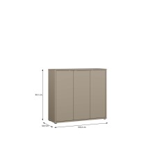 Schuhkommode >ALICE SPRINGS< in Taupe - 109,2x99,1x34,9cm (BxHxT)