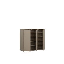 Schuhkommode >ALICE SPRINGS< in Taupe - 109,2x99,1x34,9cm (BxHxT)