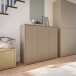 Schuhkommode >ALICE SPRINGS< in Taupe - 109,2x99,1x34,9cm (BxHxT)