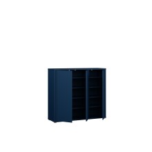 Schuhkommode >ALICE SPRINGS< in Nachtblau - 109,2x99,1x34,9cm (BxHxT)