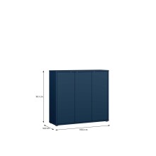 Schuhkommode >ALICE SPRINGS< in Nachtblau - 109,2x99,1x34,9cm (BxHxT)