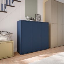 Schuhkommode >ALICE SPRINGS< in Nachtblau - 109,2x99,1x34,9cm (BxHxT)