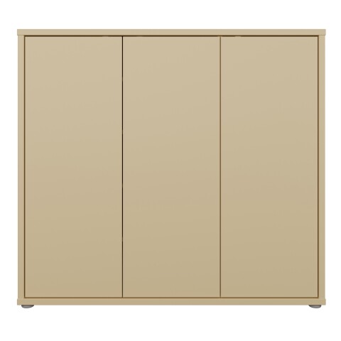 Schuhkommode >ALICE SPRINGS< in Buttergelb - 109,2x99,1x34,9cm (BxHxT)