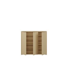 Schuhkommode >ALICE SPRINGS< in Buttergelb - 109,2x99,1x34,9cm (BxHxT)