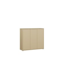 Schuhkommode >ALICE SPRINGS< in Buttergelb - 109,2x99,1x34,9cm (BxHxT)