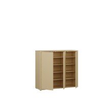 Schuhkommode >ALICE SPRINGS< in Buttergelb - 109,2x99,1x34,9cm (BxHxT)