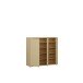Schuhkommode >ALICE SPRINGS< in Buttergelb - 109,2x99,1x34,9cm (BxHxT)