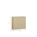 Schuhkommode >ALICE SPRINGS< in Buttergelb - 109,2x99,1x34,9cm (BxHxT)