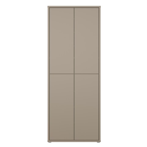 Schuhschrank >ALICE SPRINGS< in Taupe - 74,5x191,9x34,9cm (BxHxT)