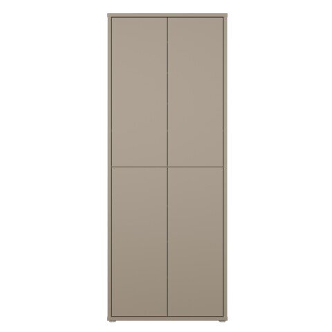 Schuhschrank >ALICE SPRINGS< in Taupe - 74,5x191,9x34,9cm (BxHxT)