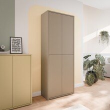 Schuhschrank >ALICE SPRINGS< in Taupe - 74,5x191,9x34,9cm (BxHxT)