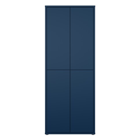 Schuhschrank >ALICE SPRINGS< in Nachtblau - 74,5x191,9x34,9cm (BxHxT)