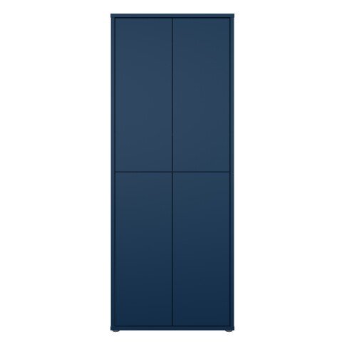 Schuhschrank >ALICE SPRINGS< in Nachtblau - 74,5x191,9x34,9cm (BxHxT)