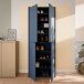 Schuhschrank >ALICE SPRINGS< in Nachtblau - 74,5x191,9x34,9cm (BxHxT)