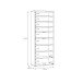 Schuhschrank >ALICE SPRINGS< in Nachtblau - 74,5x191,9x34,9cm (BxHxT)