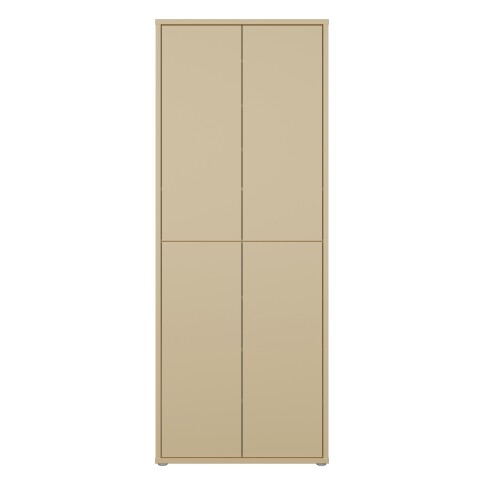 Schuhschrank >ALICE SPRINGS< in Buttergelb - 74,5x191,9x34,9cm (BxHxT)