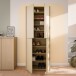 Schuhschrank >ALICE SPRINGS< in Buttergelb - 74,5x191,9x34,9cm (BxHxT)