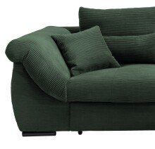 Polsterecke >Felicia< in moosgrün , Cord - 302x89x188cm (BxHxT)