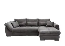 Polsterecke >Felicia< in grau, Cord - 302x89x188cm...