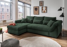 Polsterecke >Felicia< in moosgrün, Cord -...