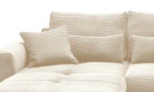 Polsterecke >Felicia< in beige, Cord - 302x89x188cm (BxHxT)