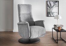 Relaxsessel >Lavina< 3-stufig verstellbar, Herzwaage-Funktion, grau - 72x118x85cm (BxHxT)