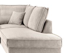 Wohnlandschaft >Rube< Schlaffunktion, Stauraum, Cord beige - 309x92x198cm (BxHxT)