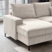 Wohnlandschaft >Rube< Schlaffunktion, Stauraum, Cord beige - 309x92x198cm (BxHxT)