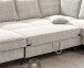 Wohnlandschaft >Rube< Schlaffunktion, Stauraum, Cord beige - 309x92x198cm (BxHxT)