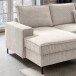 Wohnlandschaft >Rube< Schlaffunktion, Stauraum, Cord beige - 309x92x198cm (BxHxT)