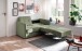 Schlafsofa >Mariya< Liegefläche 120x198 cm, Bezug grün - 147x89x87cm (BxHxT)