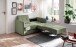 Schlafsofa >Mariya< Liegefläche 120x198 cm, Bezug grün - 147x89x87cm (BxHxT)