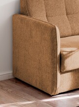 2-Sitzer >Mariya< Liegefläche 120x198 cm, Farbe curry - 147x89x87cm (BxHxT)