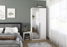 Drehtürenschrank >Alba< in alpinweiß /...