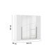Drehtürenschrank >Alba< in alpinweiß / Spiegel - 226x197x54 (BxHxT)