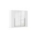 Drehtürenschrank >Alba< in alpinweiß / Spiegel - 226x197x54 (BxHxT)