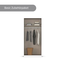 Drehtürenschrank >Alba< in alpinweiß, Holzwerkstoff - 91x197x56cm (BxHxT)