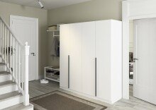 Drehtürenschrank >Alba< in alpinweiß, Holzwerkstoff  - 181x197x54cm (BxHxT)