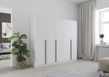 Drehtürenschrank >Alba< in alpinweiß, Holzwerkstoff - 226x197x54cm (BxHxT)