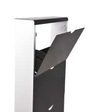 Schuhkipper >304987< ca. 16 Schuhe, schwarz / weiss - 52x141x16cm (BxHxT)